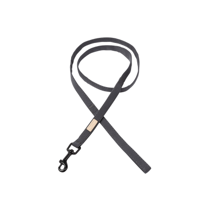 FuzzYard Life Dog Leash Soft Cotton Lead with 360 Degree Rotating Clasp - Slate Grey