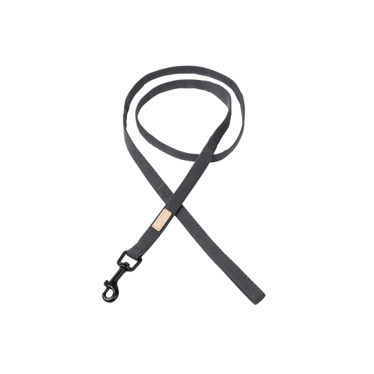 FuzzYard Life Dog Leash Soft Cotton Lead with 360 Degree Rotating Clasp - Slate Grey