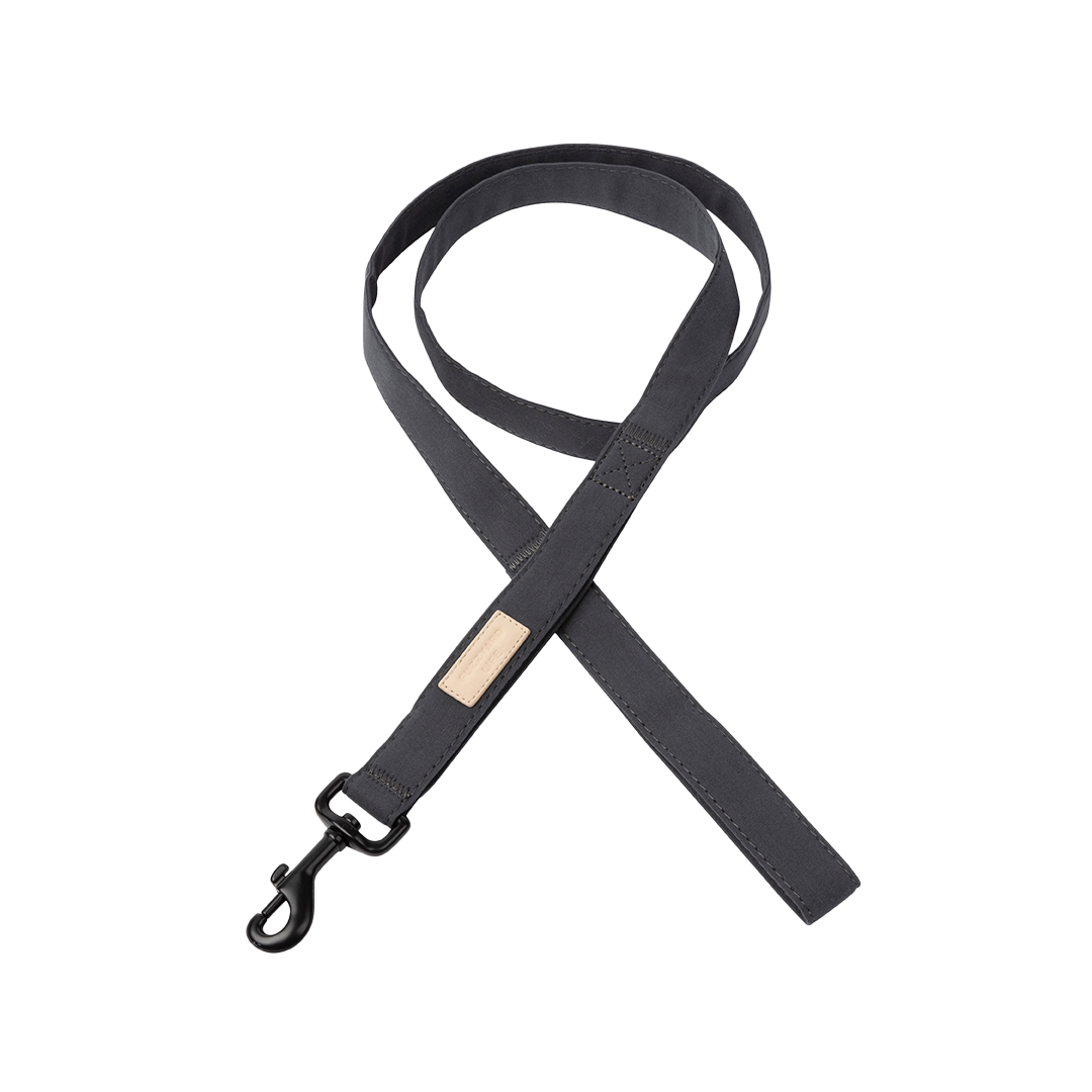 FuzzYard Life Dog Leash Soft Cotton Lead with 360 Degree Rotating Clasp - Slate Grey