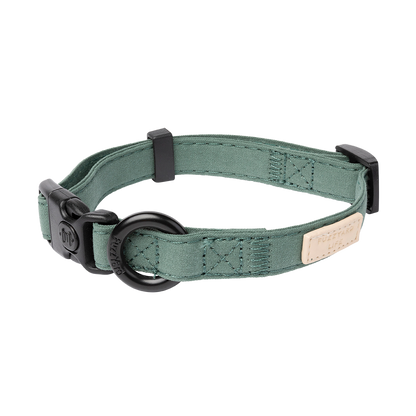 FuzzYard Life Dog Collar Soft Cotton Adjustable Collar for Dogs - Myrtle Green