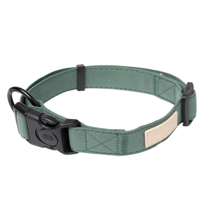FuzzYard Life Dog Collar Soft Cotton Adjustable Collar for Dogs - Myrtle Green