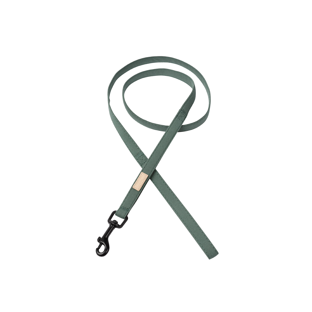 FuzzYard Life Dog Leash Soft Cotton Lead with 360 Degree Rotating Clasp - Myrtle Green