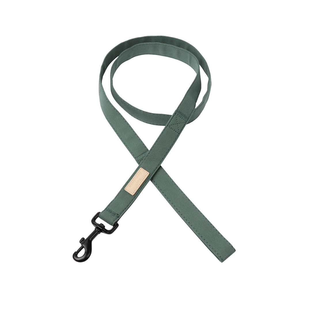 FuzzYard Life Dog Leash Soft Cotton Lead with 360 Degree Rotating Clasp - Myrtle Green