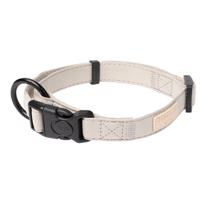 FuzzYard Life Dog Collar Soft Cotton Adjustable Collar for Dogs - Sandstone