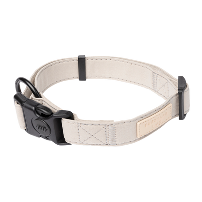 FuzzYard Life Dog Collar Soft Cotton Adjustable Collar for Dogs - Sandstone