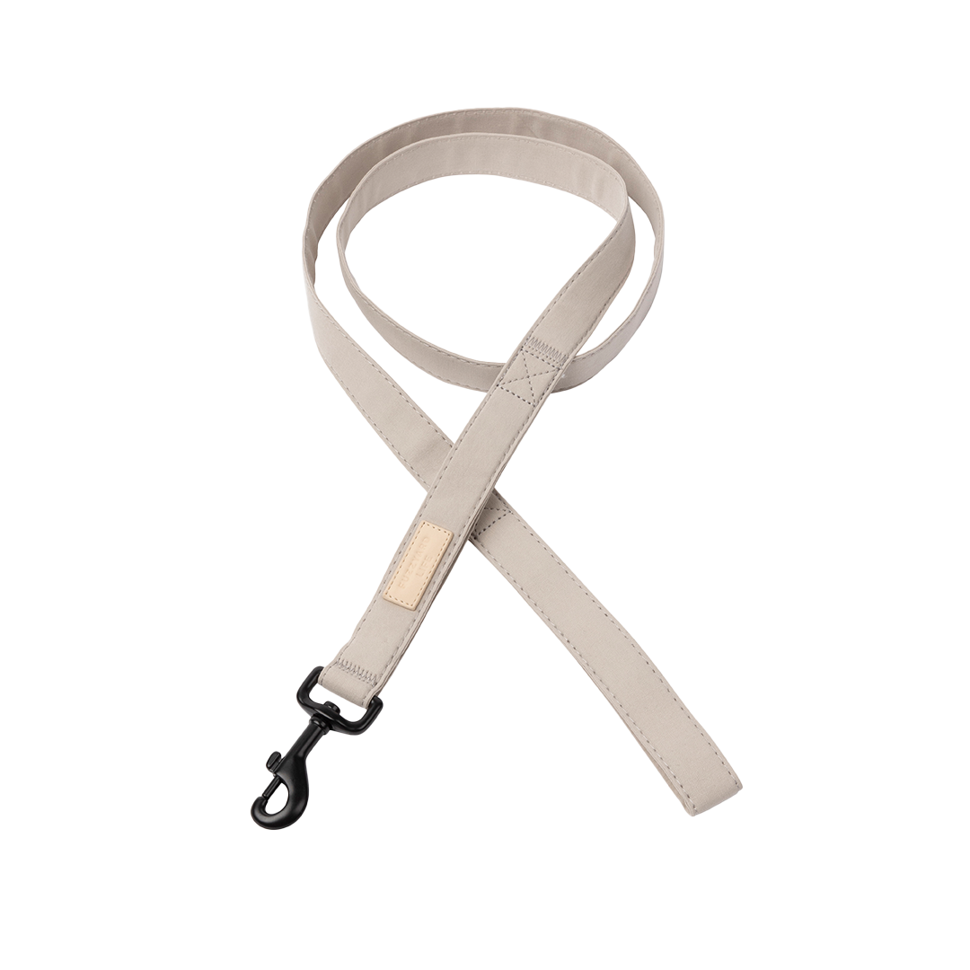 FuzzYard Life Dog Leash Soft Cotton Lead with 360 Degree Rotating Clasp - Sandstone