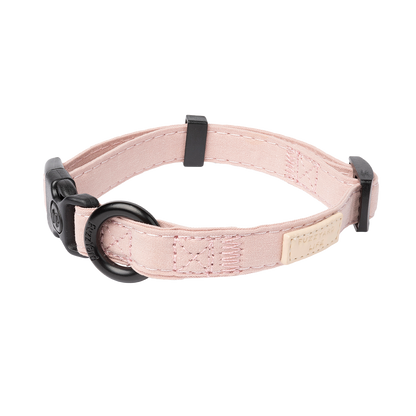 FuzzYard Life Dog Collar Soft Cotton Adjustable Collar for Dogs - Soft Blush