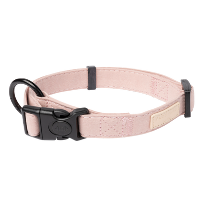 FuzzYard Life Dog Collar Soft Cotton Adjustable Collar for Dogs - Soft Blush