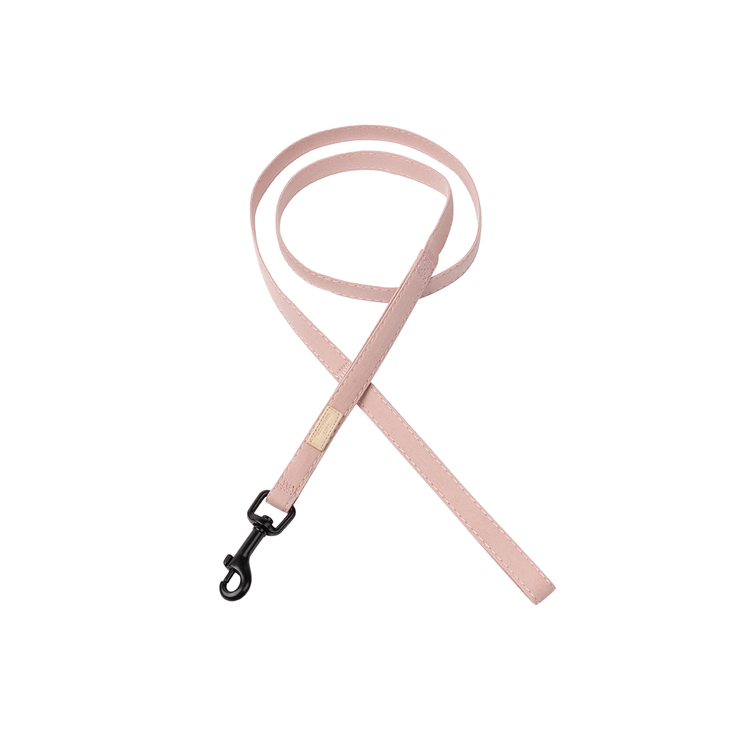 FuzzYard Life Dog Leash Soft Cotton Lead with 360 Degree Rotating Clasp - Soft Blush