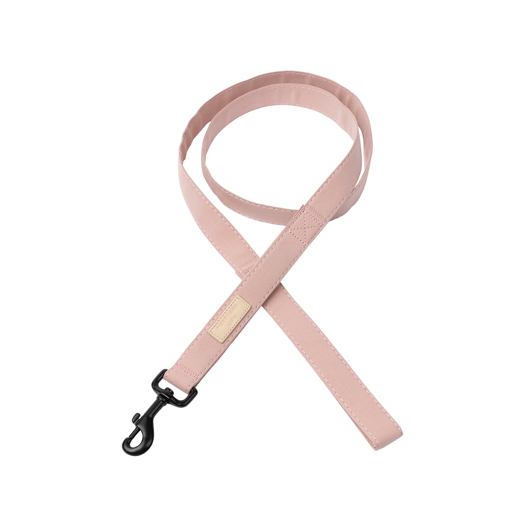 FuzzYard Life Dog Leash Soft Cotton Lead with 360 Degree Rotating Clasp - Soft Blush