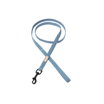 FuzzYard Life Dog Leash Soft Cotton Lead with 360 Degree Rotating Clasp - French Blue