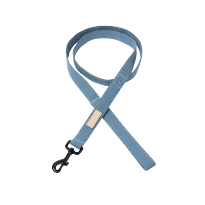 FuzzYard Life Dog Leash Soft Cotton Lead with 360 Degree Rotating Clasp - French Blue