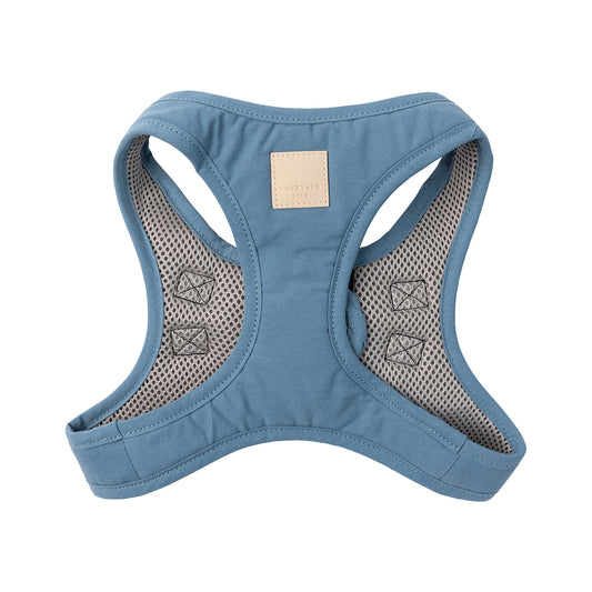 FuzzYard Life Step In Dog Harness Soft Cotton Padded Harness for Dogs - French Blue