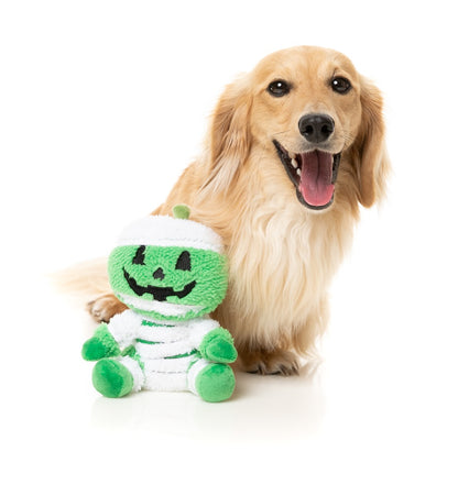 FuzzYard Halloween Jack O Chan Mummy Plush Dog Toy with Squeaker
