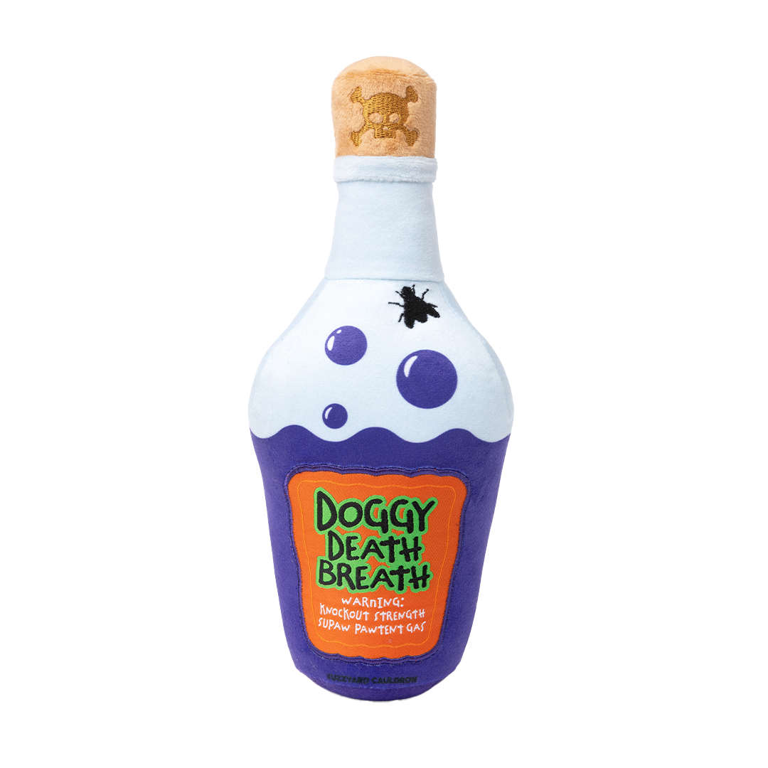 FuzzYard Halloween Doggy Death Breath Potion Plush Dog Toy with Squeaker