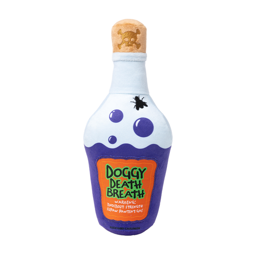 FuzzYard Halloween Doggy Death Breath Potion Plush Dog Toy with Squeaker