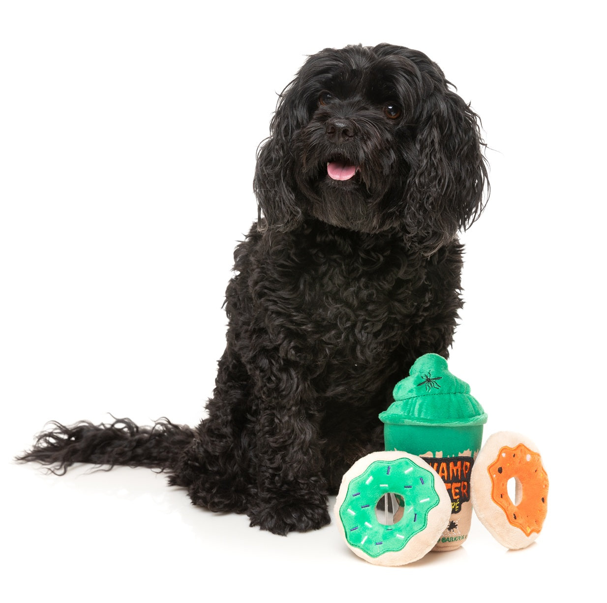 FuzzYard Halloween Swamp Water Frappe and Donuts Plush Dog Toys 3 Pack Set