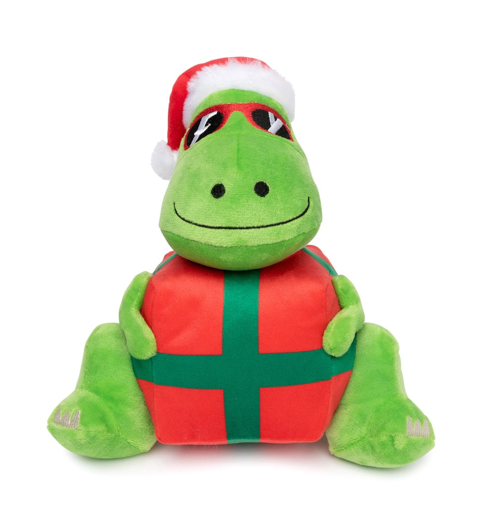 FuzzYard Christmas Wraptor Plush Dog Toy Small