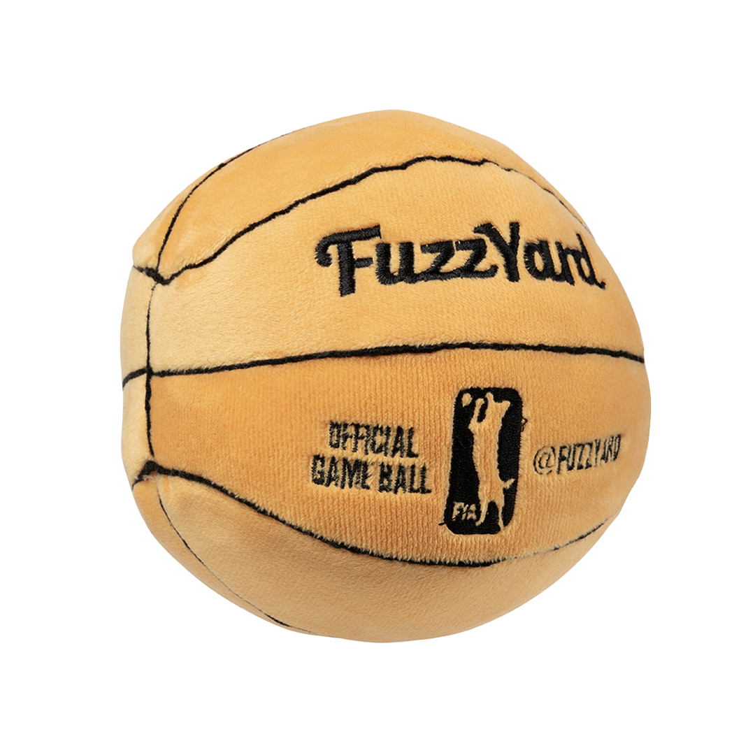 FuzzYard Basketball Plush Dog Toy with squeakers