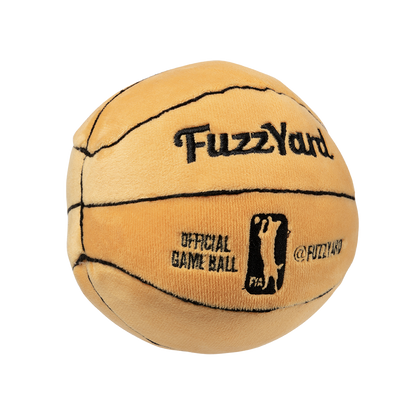 FuzzYard Basketball Plush Dog Toy with squeakers