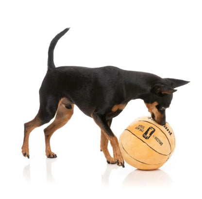 FuzzYard Basketball Plush Dog Toy with squeakers