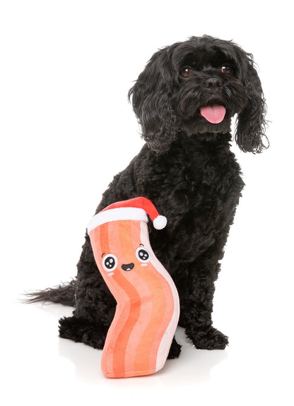 FuzzYard Christmas Bacon ing To Look A Lot Like Xmas Plush Dog Toy