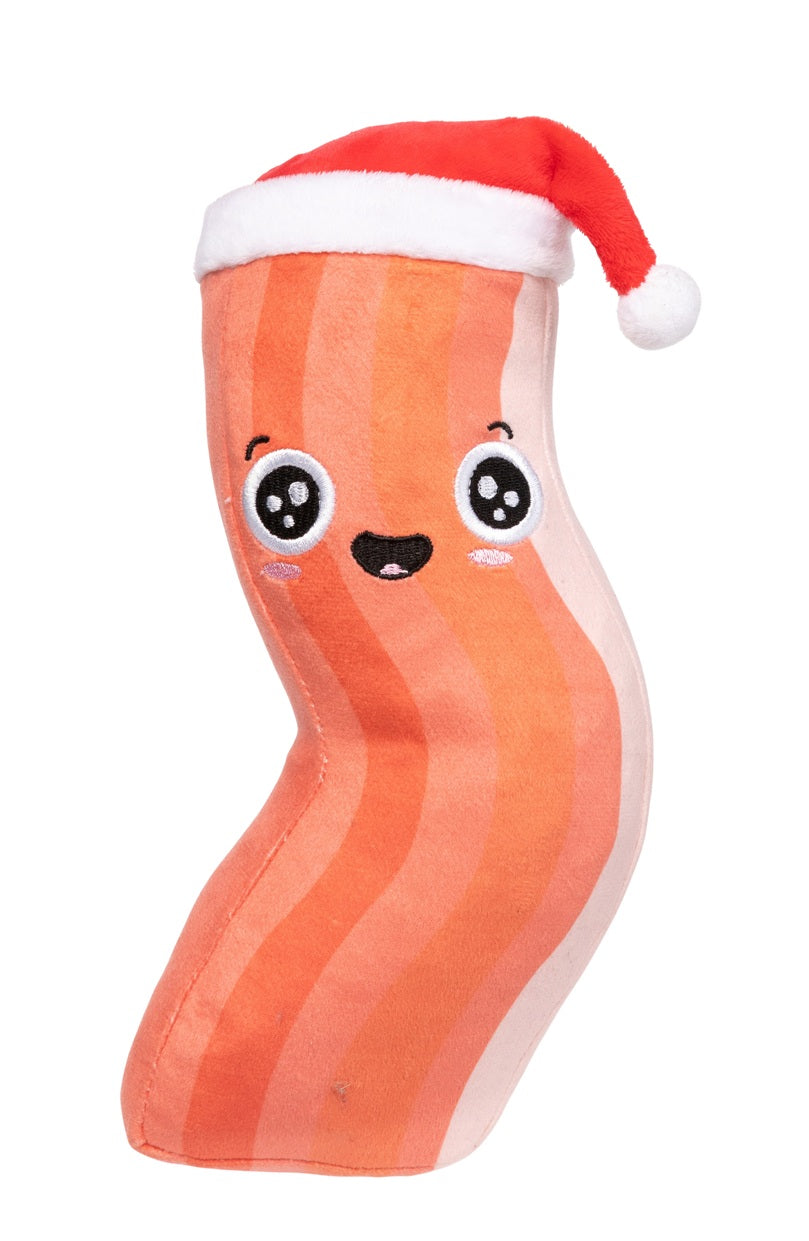FuzzYard Christmas Bacon ing To Look A Lot Like Xmas Plush Dog Toy