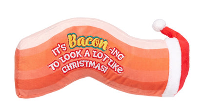FuzzYard Christmas Bacon ing To Look A Lot Like Xmas Plush Dog Toy