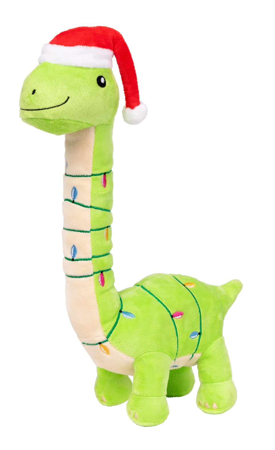 FuzzYard Christmas Lit A Saurus Plush Dog Toy