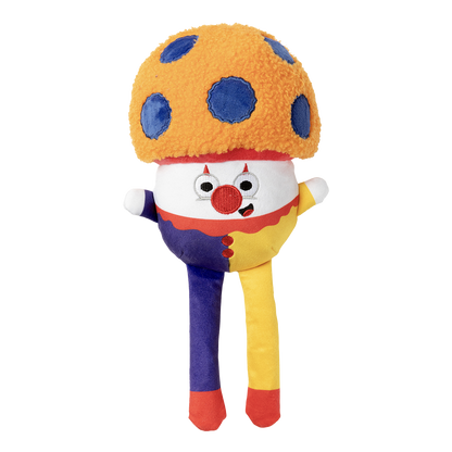 FuzzYard Fun Guys Plush Dog Toy with Spikey Ball Squeaker & Crinkle Paper-Mushroom Design