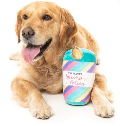 FuzzYard Unicorn Potion Plush Dog Toy with Squeaker