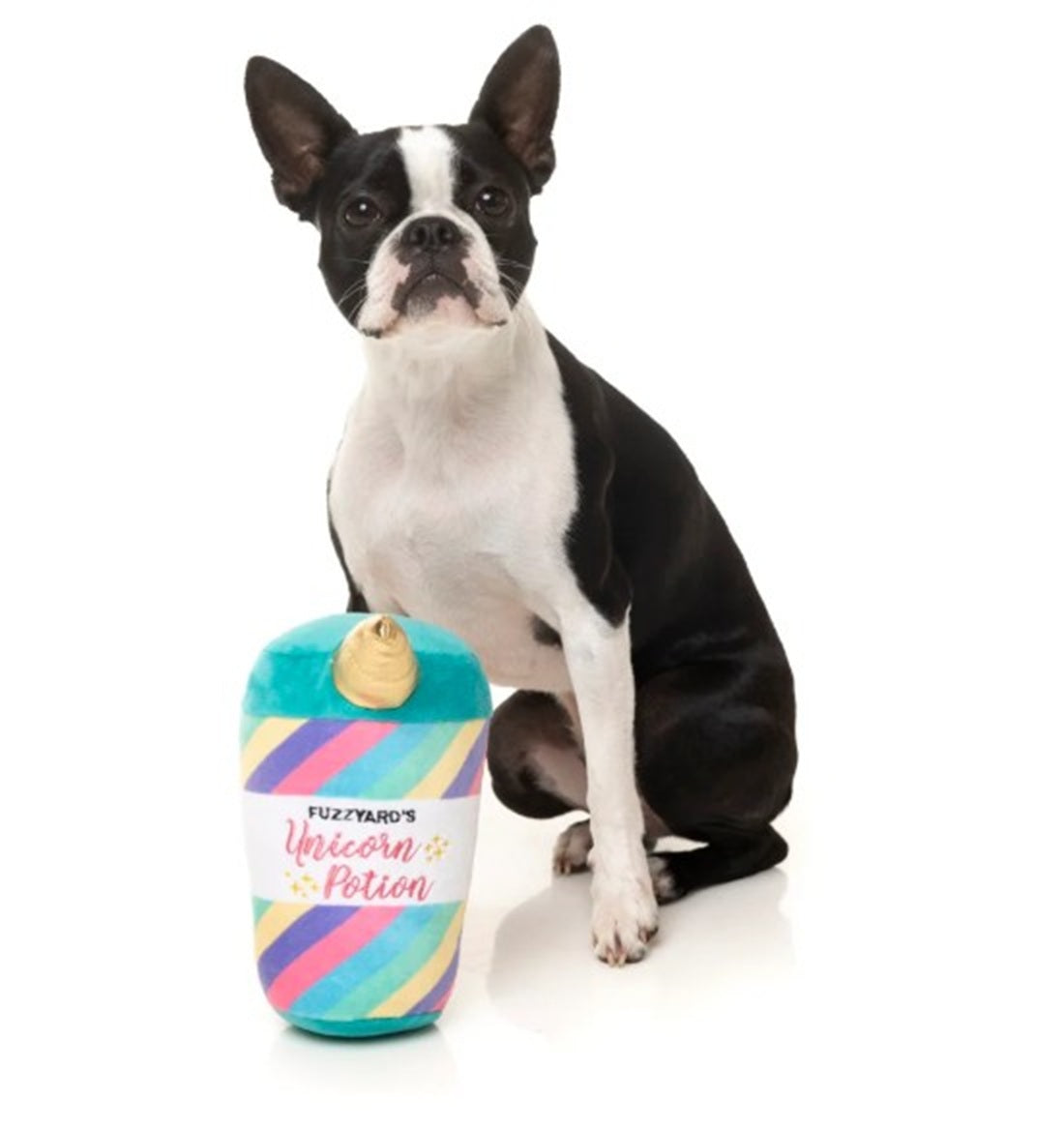 FuzzYard Unicorn Potion Plush Dog Toy with Squeaker