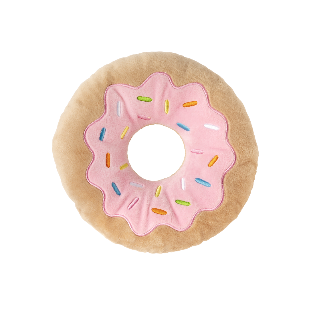 FuzzYard Giant Donut Plush Dog Toy with Squeaker