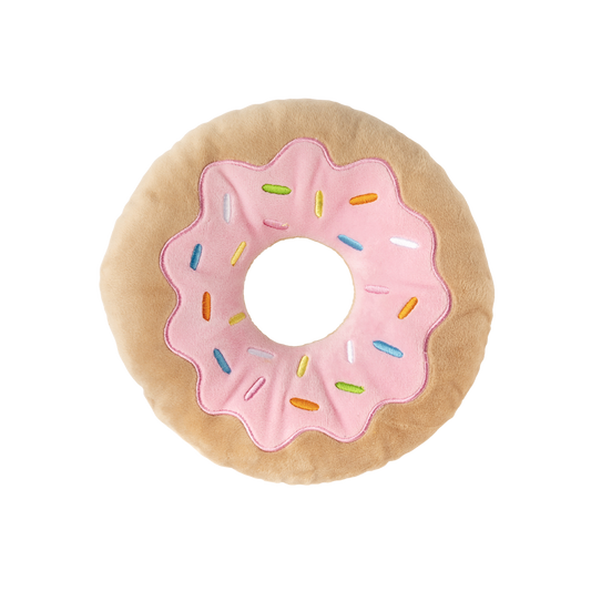FuzzYard Giant Donut Plush Dog Toy with Squeaker