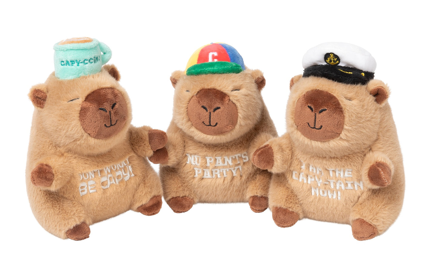 FuzzYard Capybaras Plush Dog Toy with Squeaker and Double Layer Design