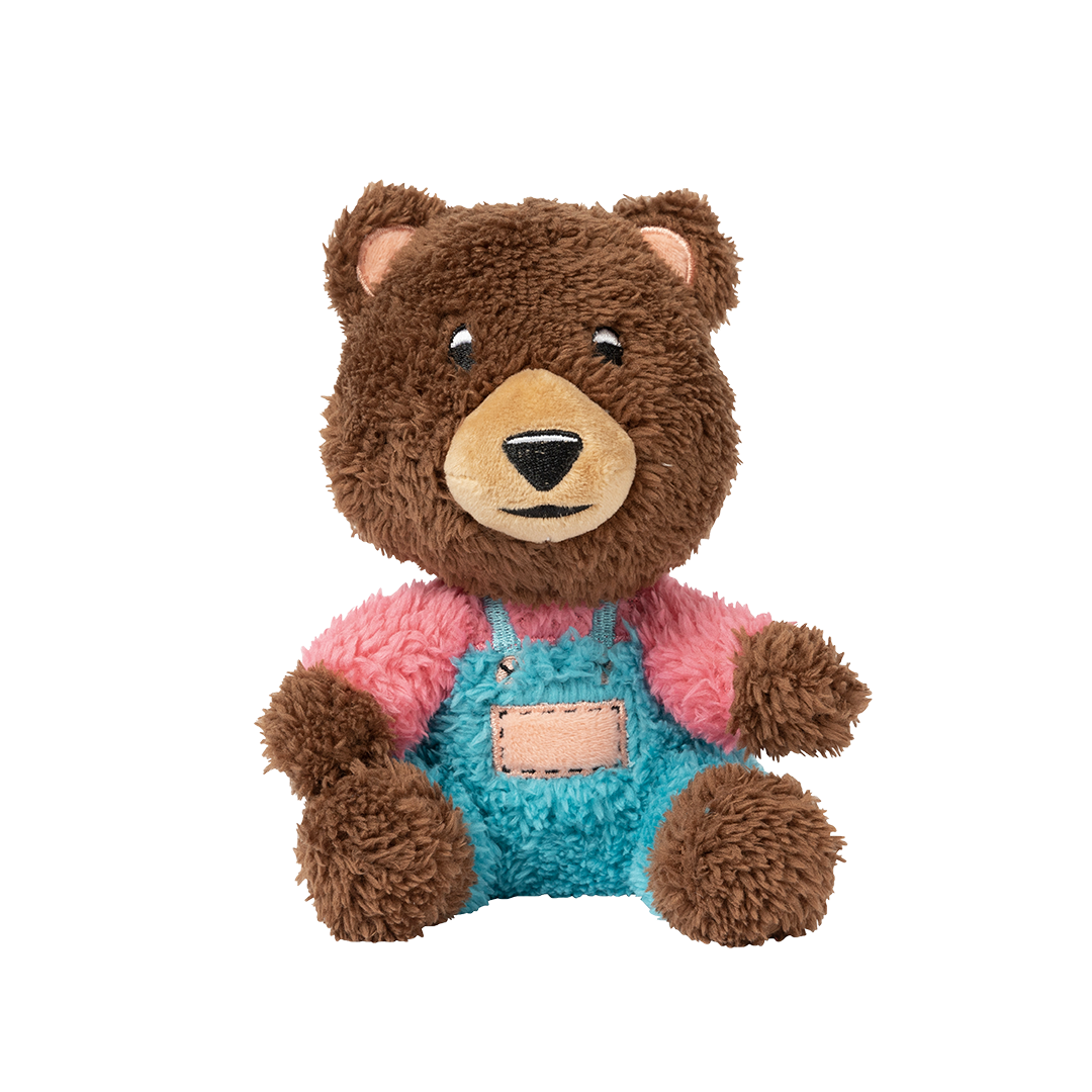 FuzzYard Fuzz Bear Small Plush Dog Toy with squeakers