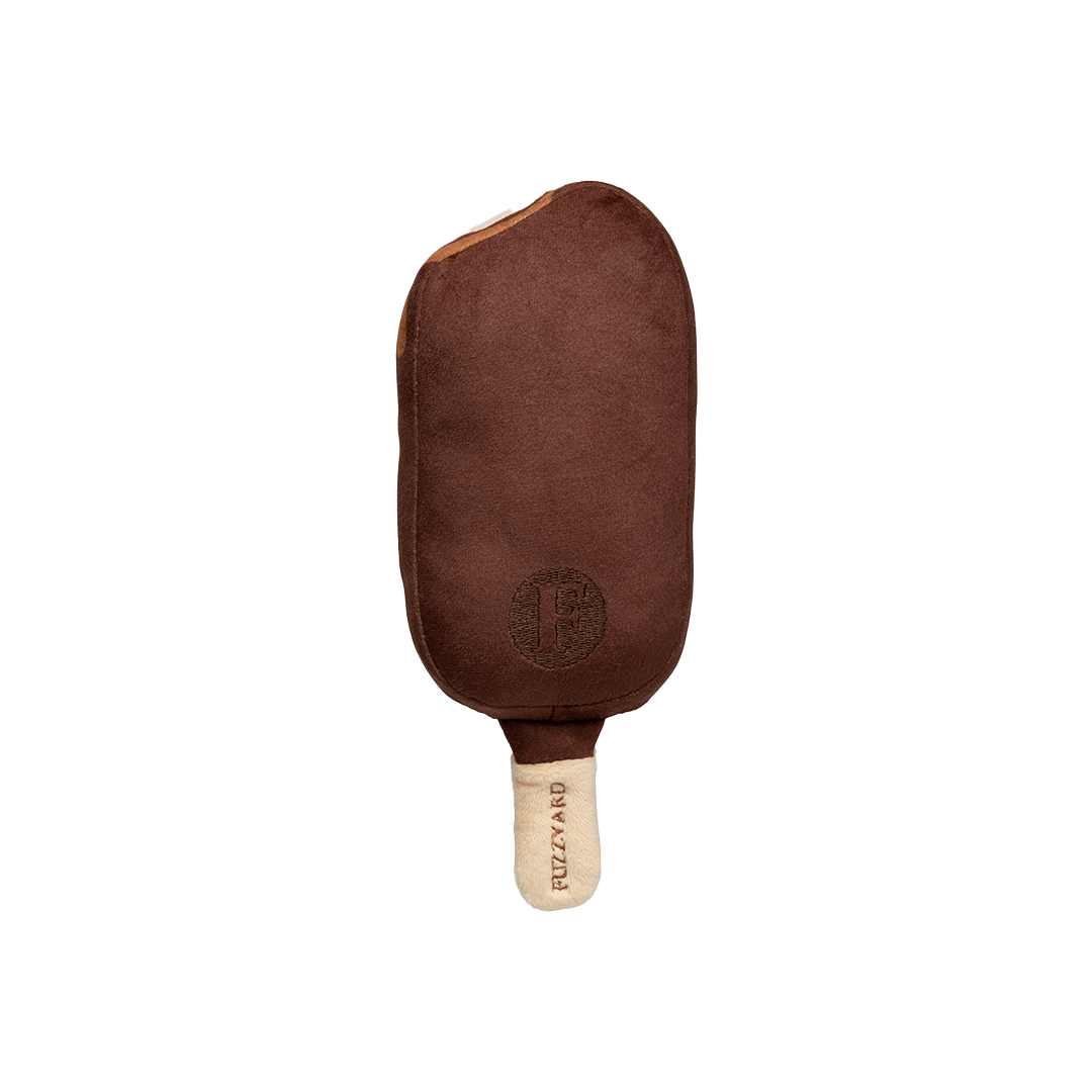 FuzzYard Choc Coated Ice Cream Plush Dog Toy with Squeaker