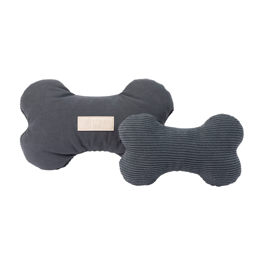 FuzzYard Life Bone Plush Dog Toy Slate Grey