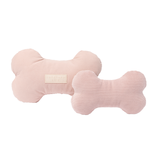 FuzzYard Life Bone Plush Dog Toy Soft Blush