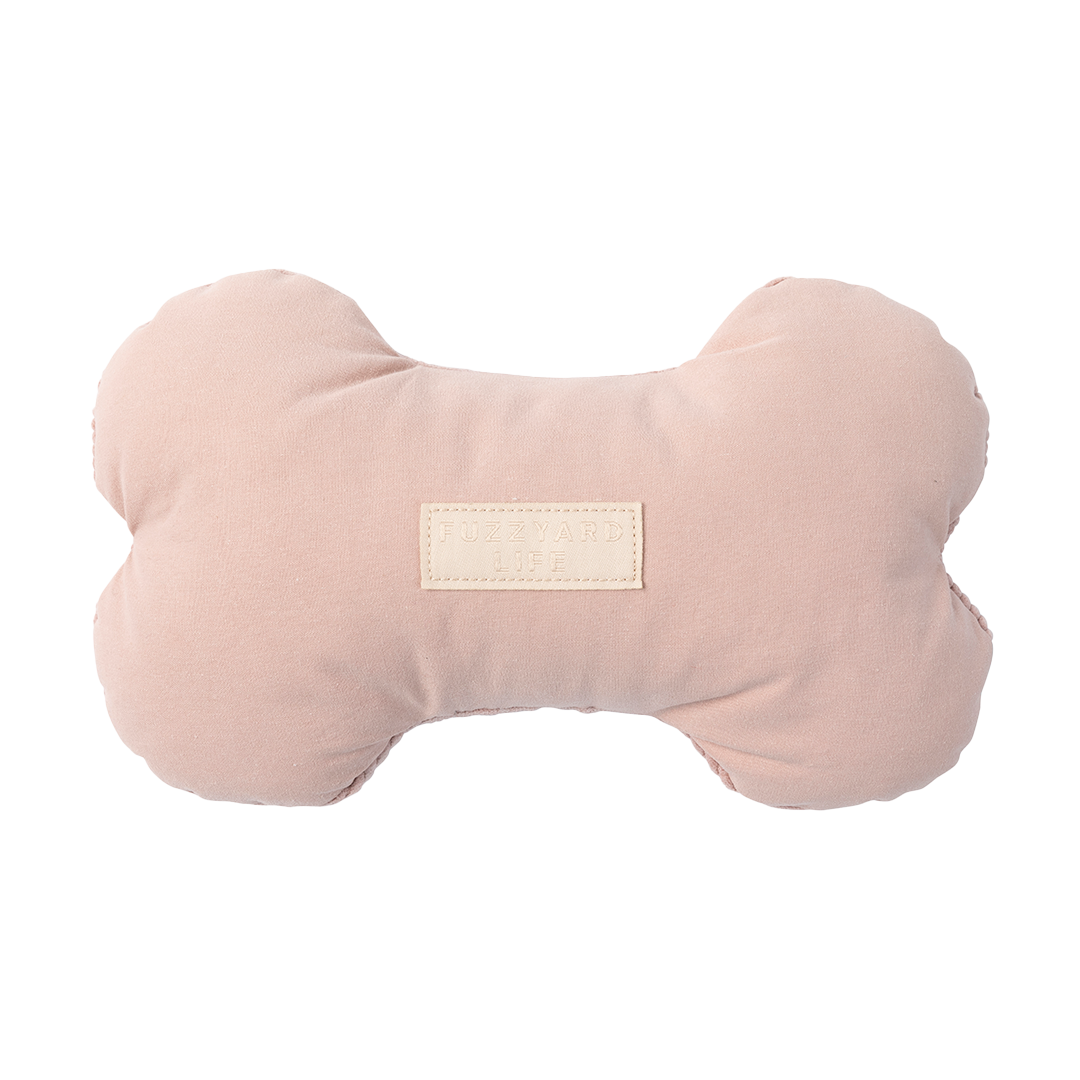 FuzzYard Life Bone Plush Dog Toy Soft Blush