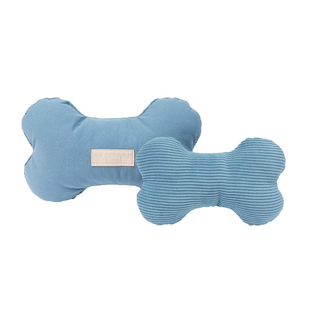 FuzzYard Life Bone Plush Dog Toy French Blue