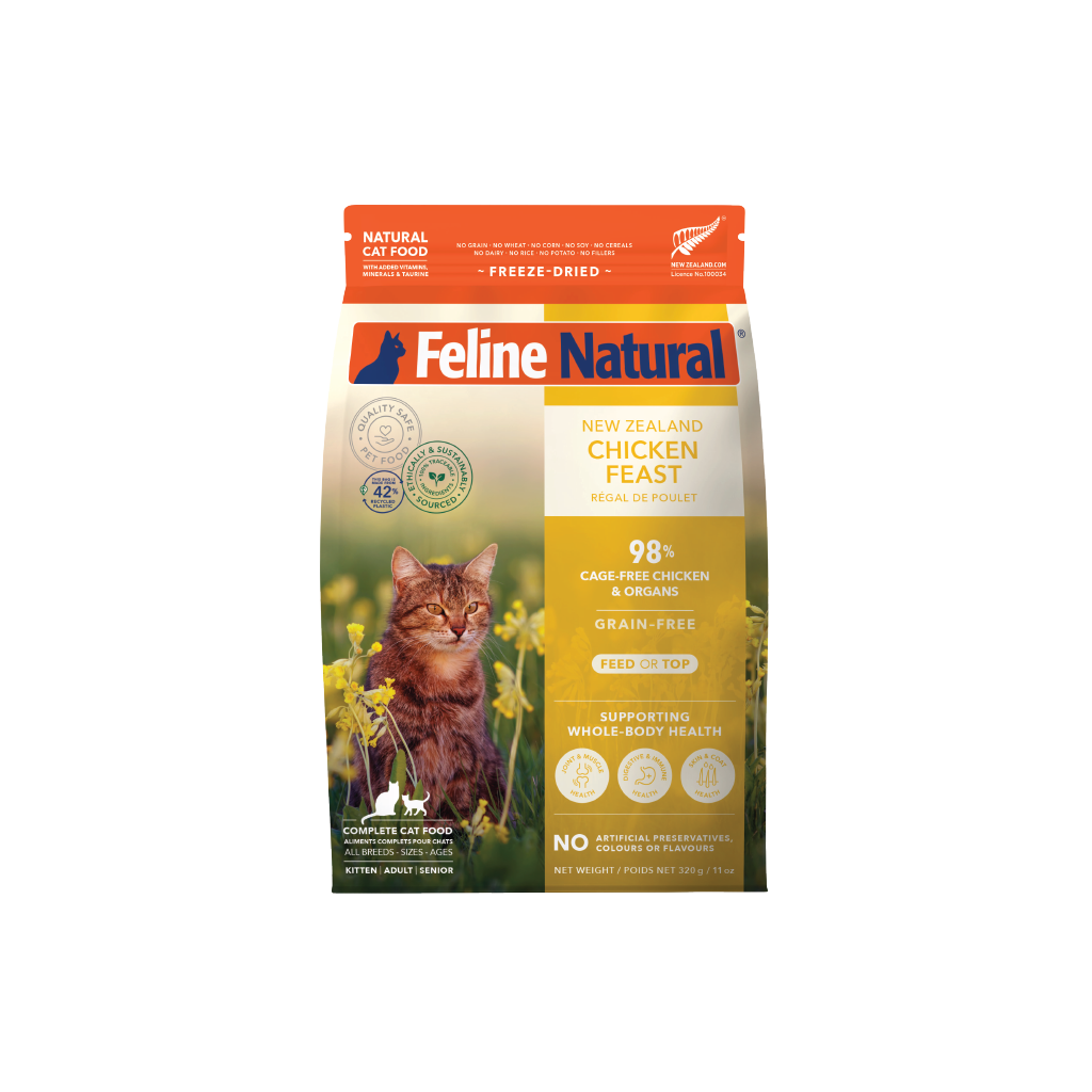 Feline Natural Freeze-Dried Chicken Feast for Cats – 320g / 960g