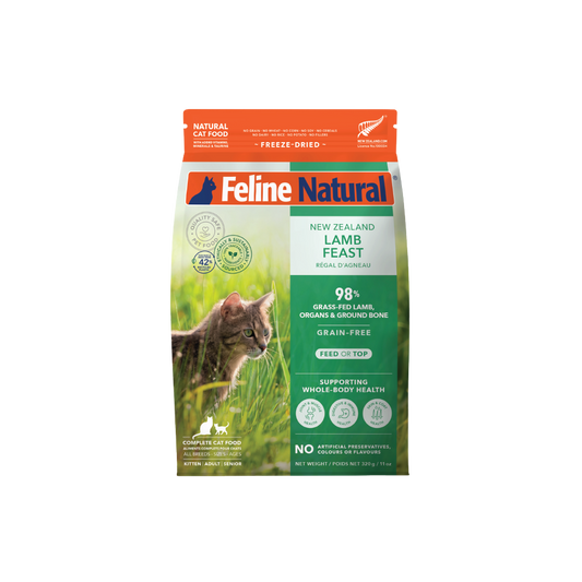 Feline Natural Freeze-Dried Lamb Feast for Cats – 320g / 960g