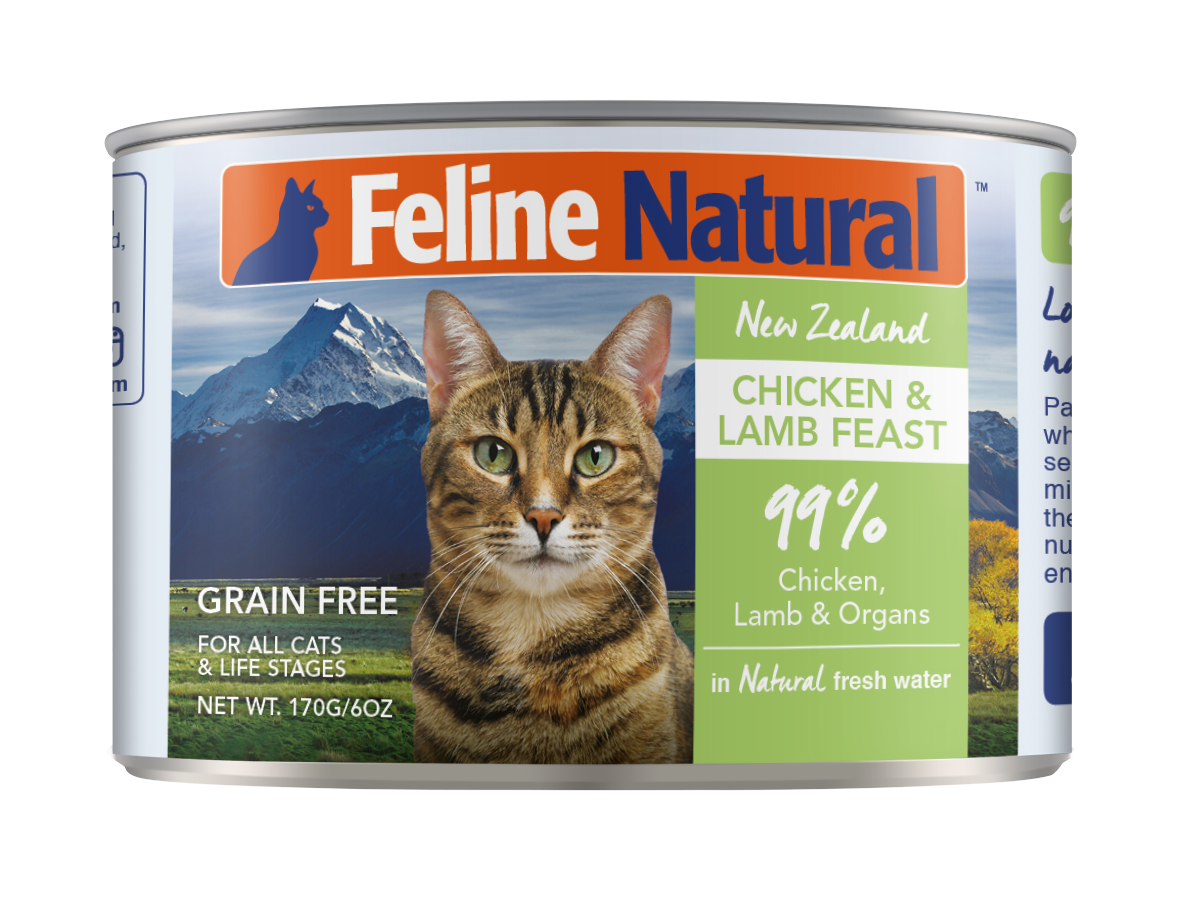 Feline Natural Chicken & Lamb Canned Cat Food – 12 x 170g