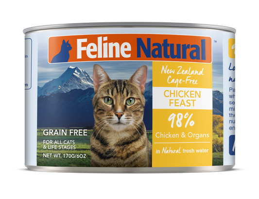 Feline Natural Chicken Canned Cat Food – 12 x 170g
