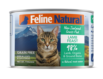 Feline Natural Lamb Canned Cat Food – 12 x 170g