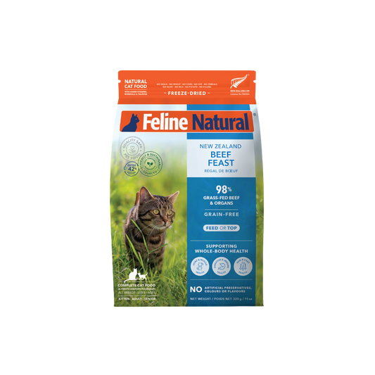 Feline Natural Freeze-Dried Beef Feast for Cats – 320g / 960g