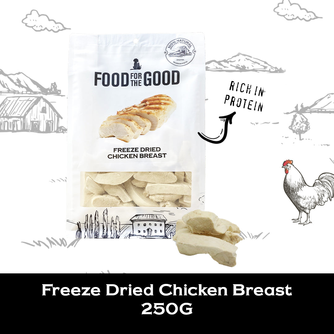 Food For The Good Freeze Dried Chicken Breast Treats for Cats and Dogs 250g