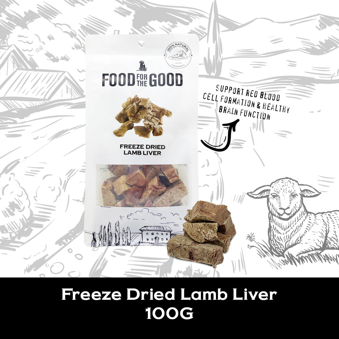 Food For The Good Freeze Dried Lamb Liver Treats for Cats and Dogs 70g