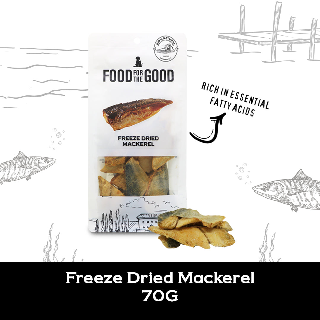 Food For The Good Freeze Dried Mackerel Treats for Cats and Dogs 70g